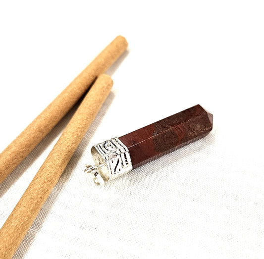 Red Jasper Pencil Pendant - Stone of Grounding & Vitality