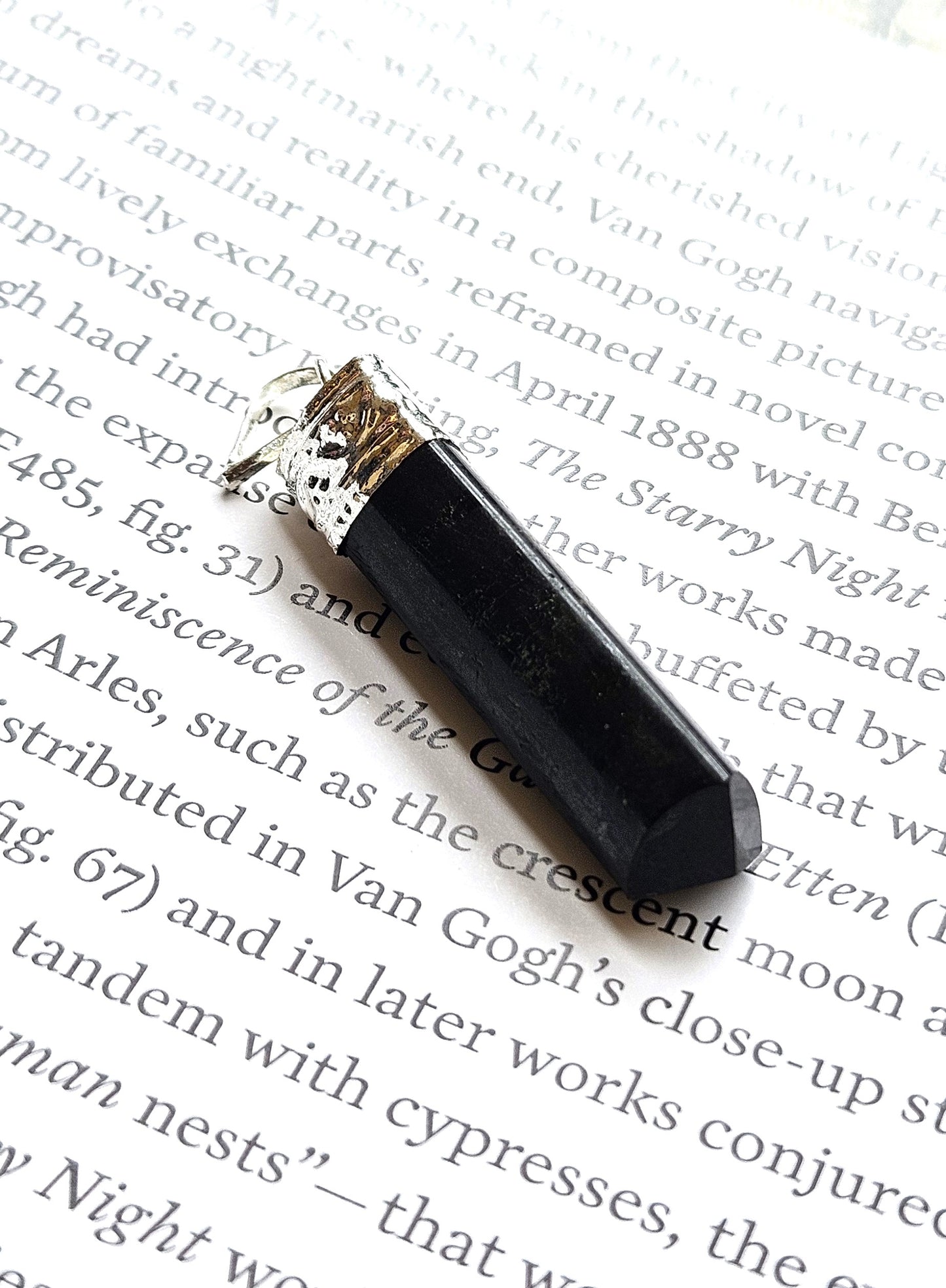 Black Tourmaline Pencil Pendant - Shield of Protection