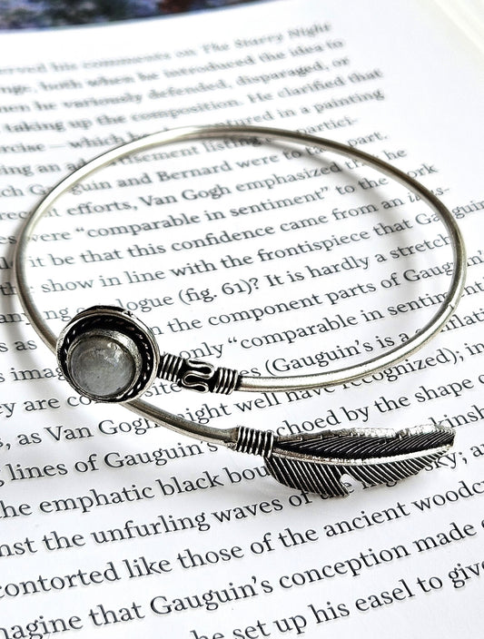 Moonstone Metal Kada - Embrace New Beginnings & Feminine Energy