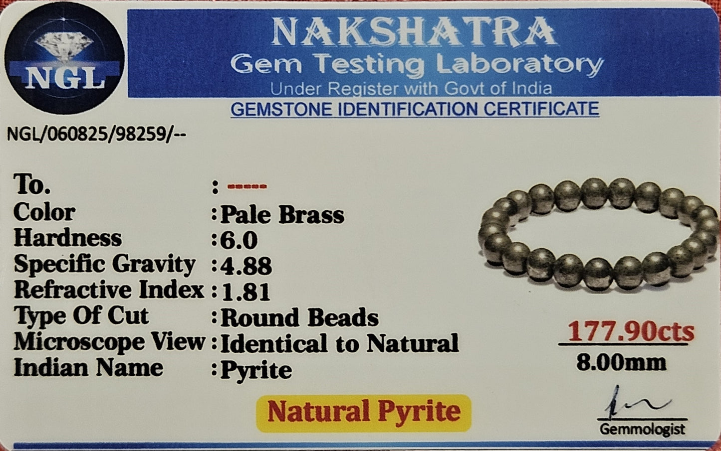 Pyrite Bracelet - Stone of Strength & Abundance
