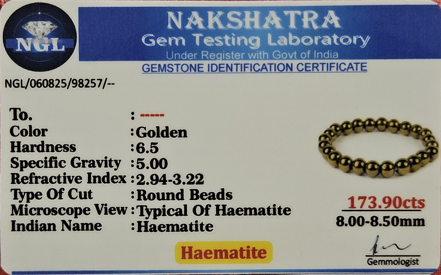 Golden Hematite Bracelet - Powerful Energy Tool