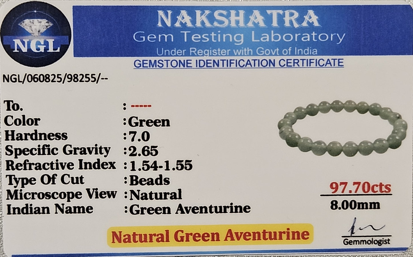 Green Aventurine Bracelet - Stone of Opportunity