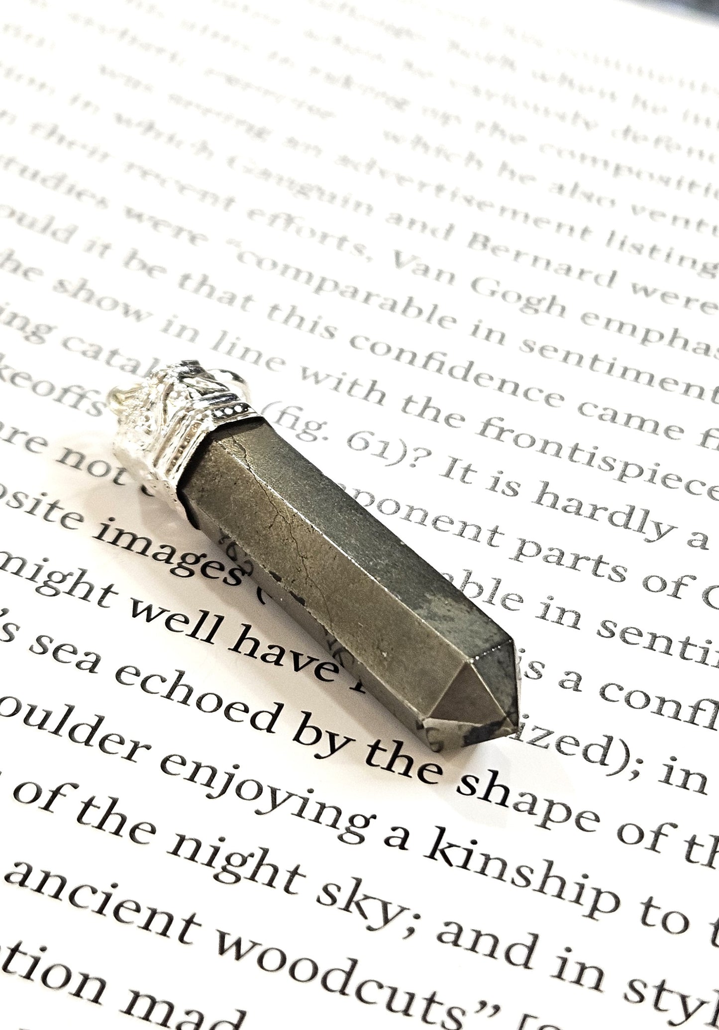 Pyrite Pencil Pendant - Stone of Prosperity & Protection