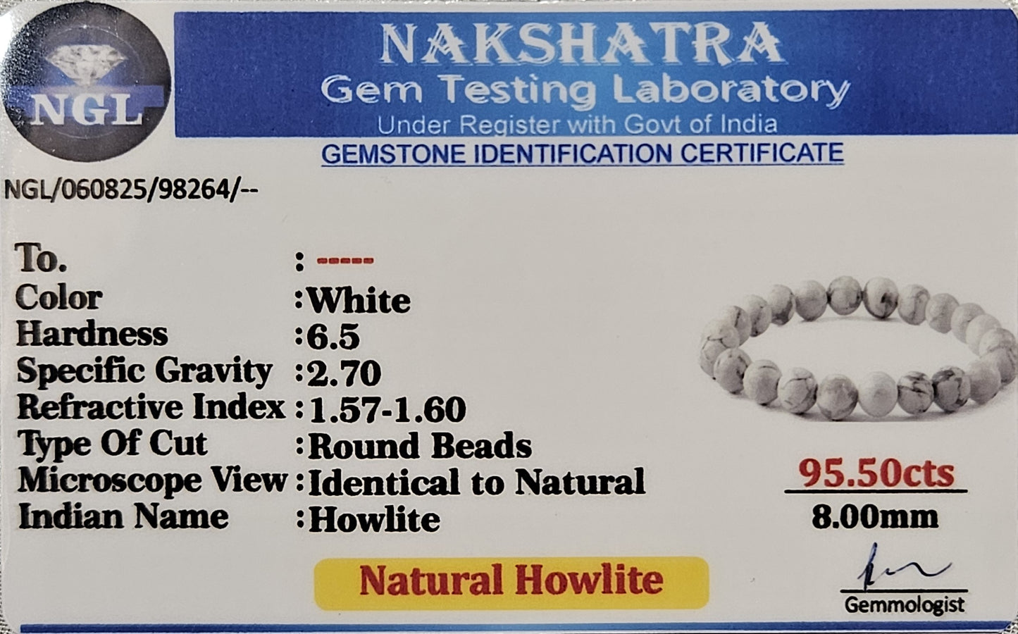 Howlite Bracelet - Stress Relief, Focus & Restful Sleep