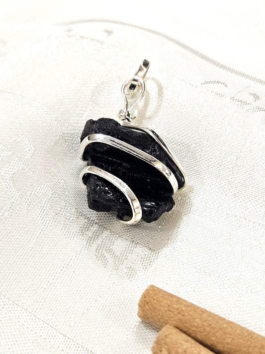 Tektite Uncut Pendant - Stone of Cosmic Connection & Spiritual Awakening