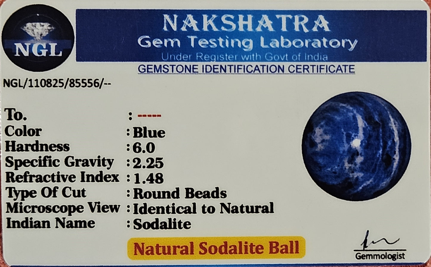 Sodalite Sphere – Stone of Logic & Inner Peace