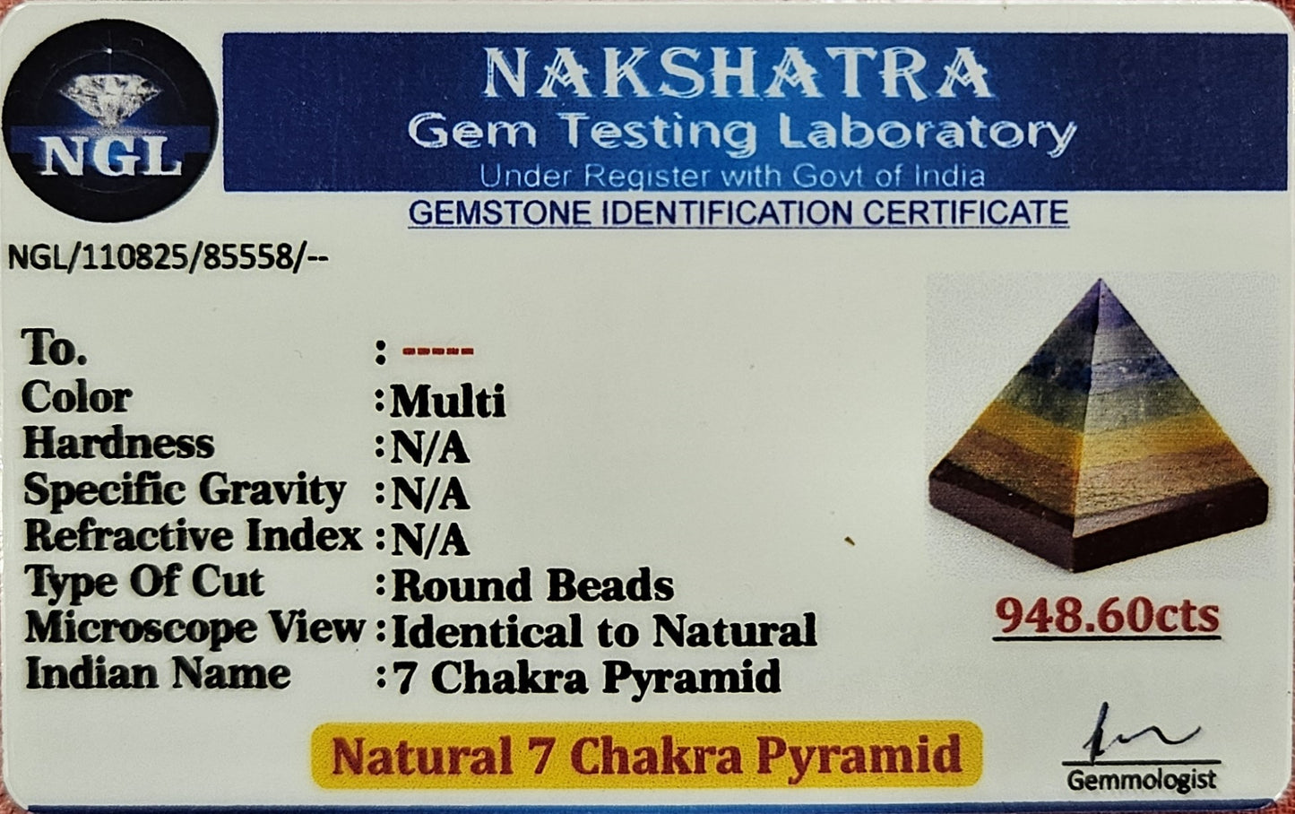 7 Chakra Crystal Pyramid – Balance • Healing • Energy