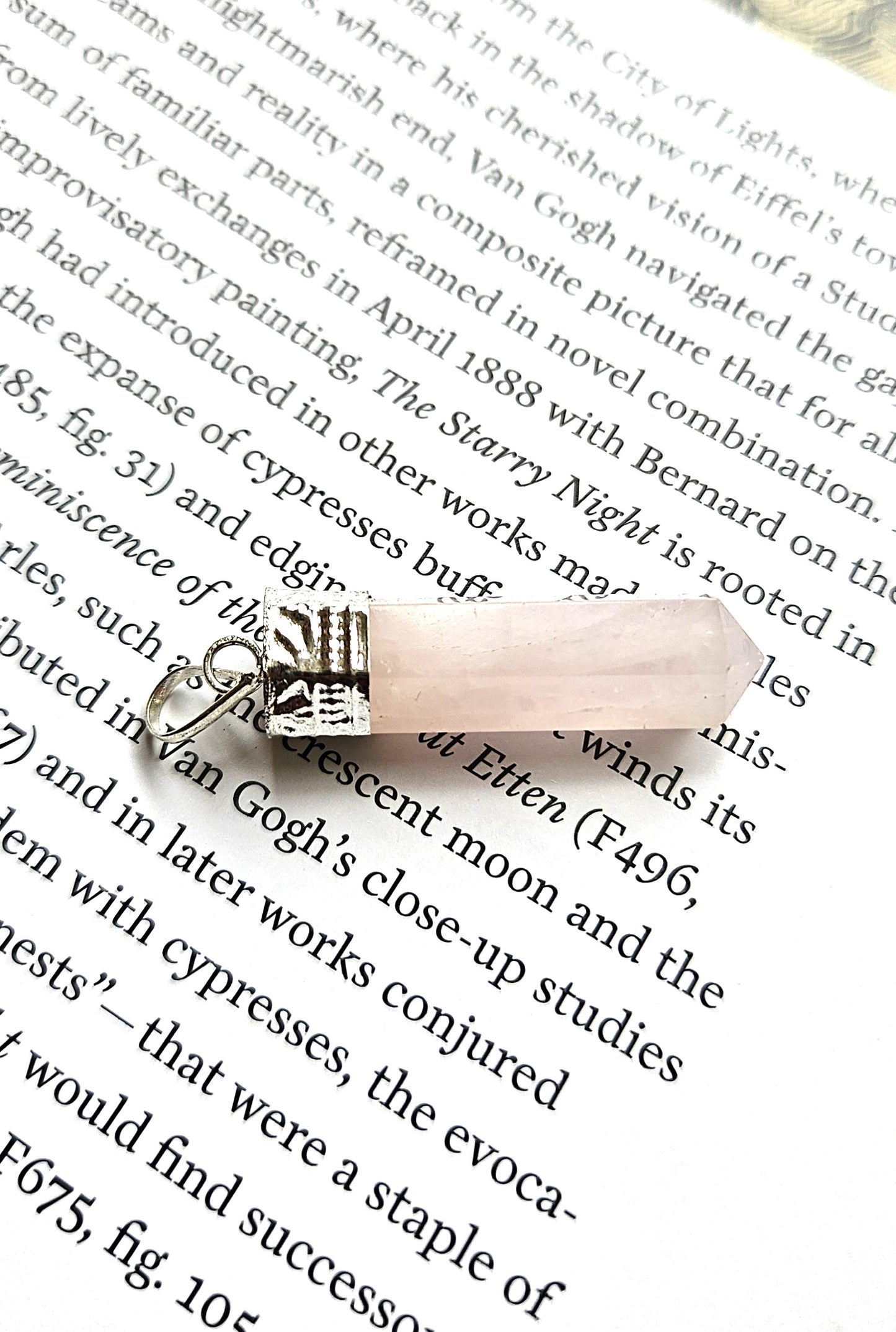 Rose Quartz Pencil Pendant - Stone of Unconditional Love