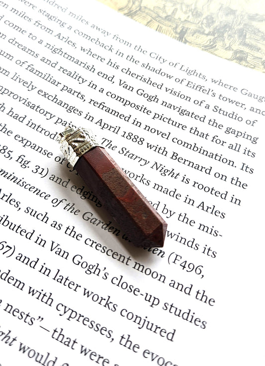 Red Jasper Pencil Pendant - Stone of Grounding & Vitality