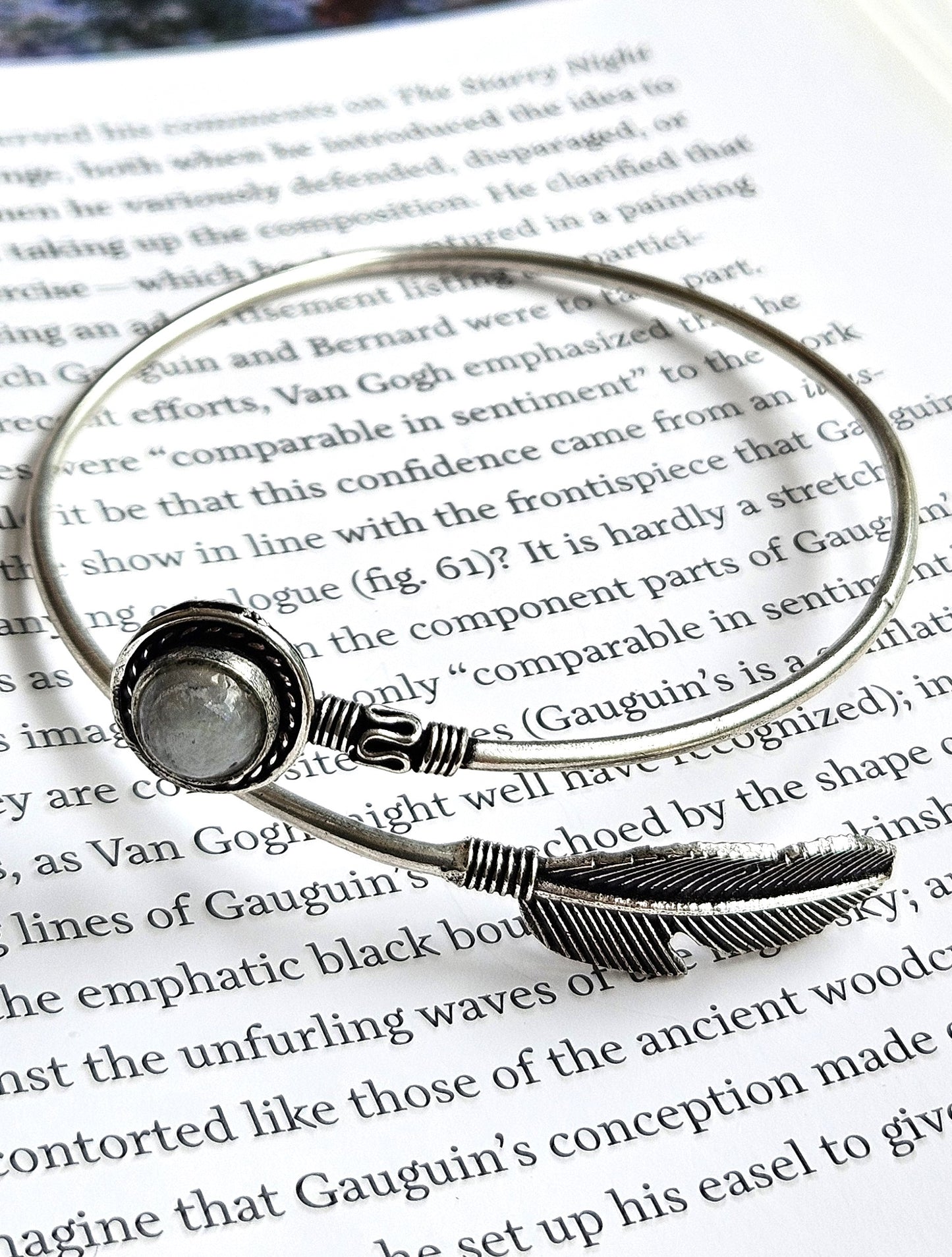 Moonstone Metal Kada - Embrace New Beginnings & Feminine Energy