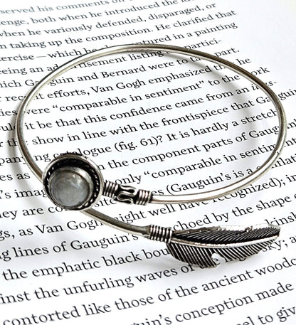 Moonstone Metal Kada - Embrace New Beginnings & Feminine Energy