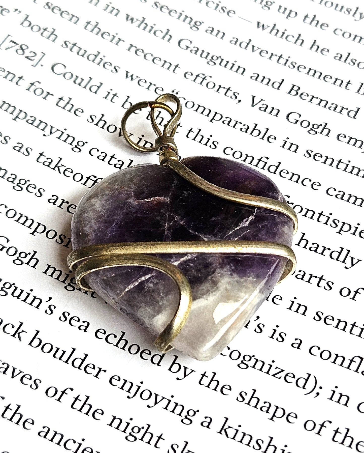 Amethyst Heart Pendant - Stone of Spiritual Wisdom & Protection