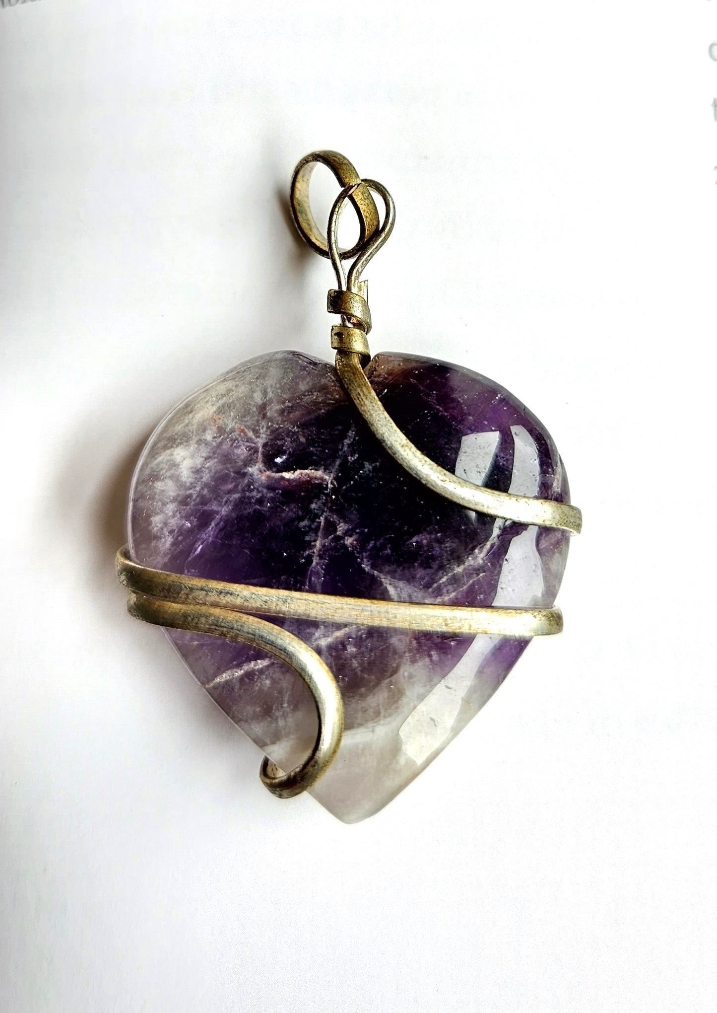 Amethyst Heart Pendant - Stone of Spiritual Wisdom & Protection