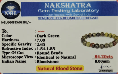 Bloodstone Bracelet - Stone of Warriors