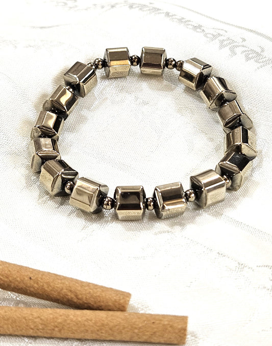 Pyrite Square Bracelet - The Stone of Abundance & Power