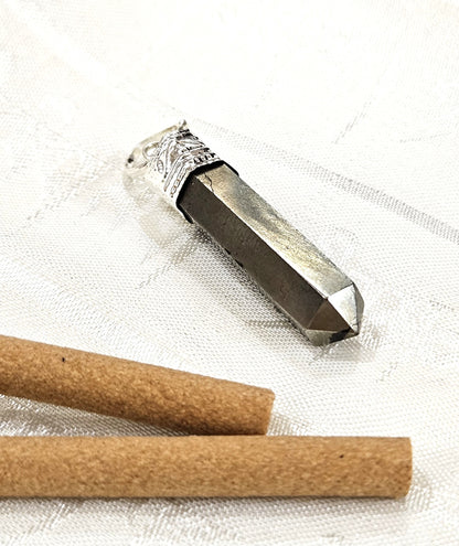 Pyrite Pencil Pendant - Stone of Prosperity & Protection