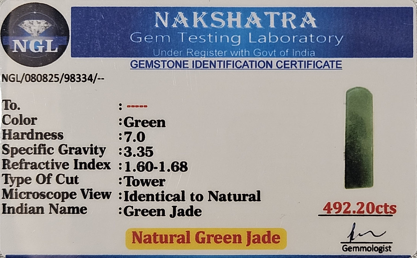 Green Jade Tower – Stone of Prosperity & Harmony