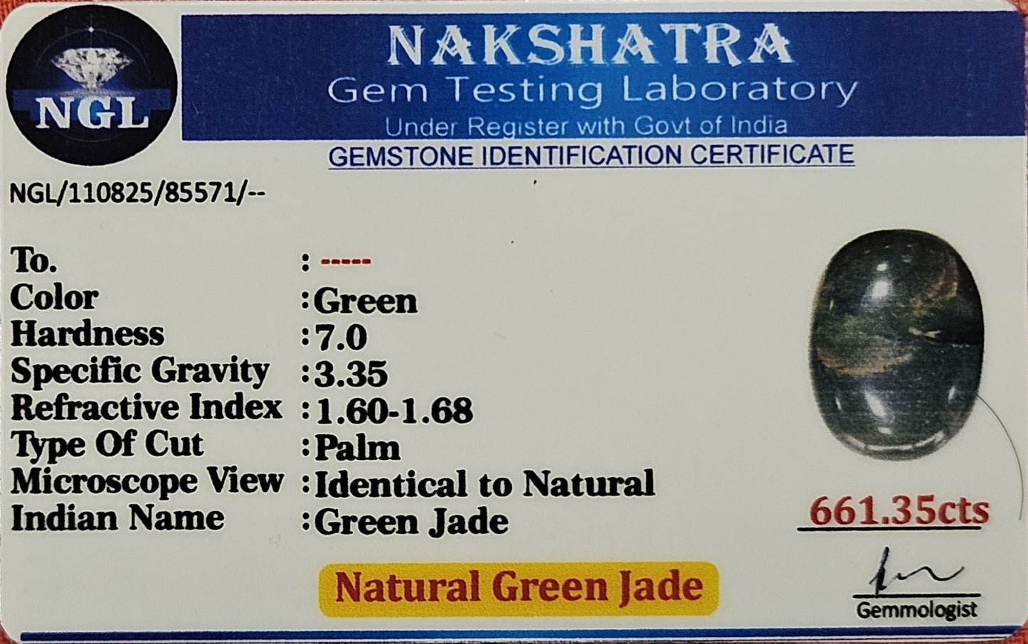 Green Jade Palm Stone – Stone of Abundance & Harmony