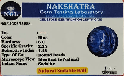 Sodalite Sphere – Stone of Logic & Inner Peace