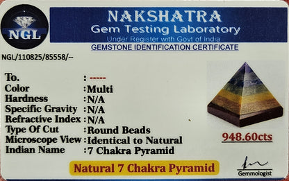 7 Chakra Crystal Pyramid – Balance • Healing • Energy