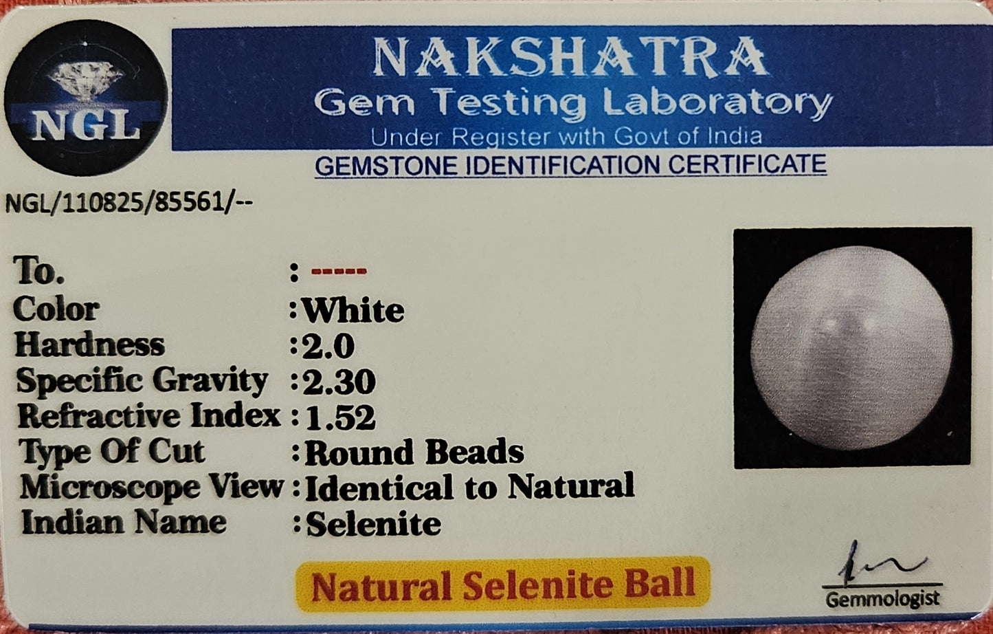 Selenite Sphere – The Stone of Divine Clarity