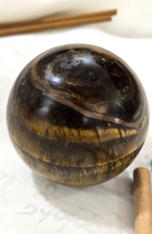 Tiger Eye Sphere – Stone of Courage & Focus