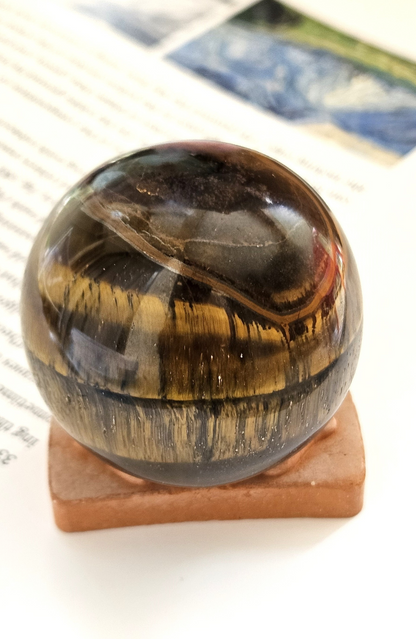 Tiger Eye Sphere – Stone of Courage & Focus