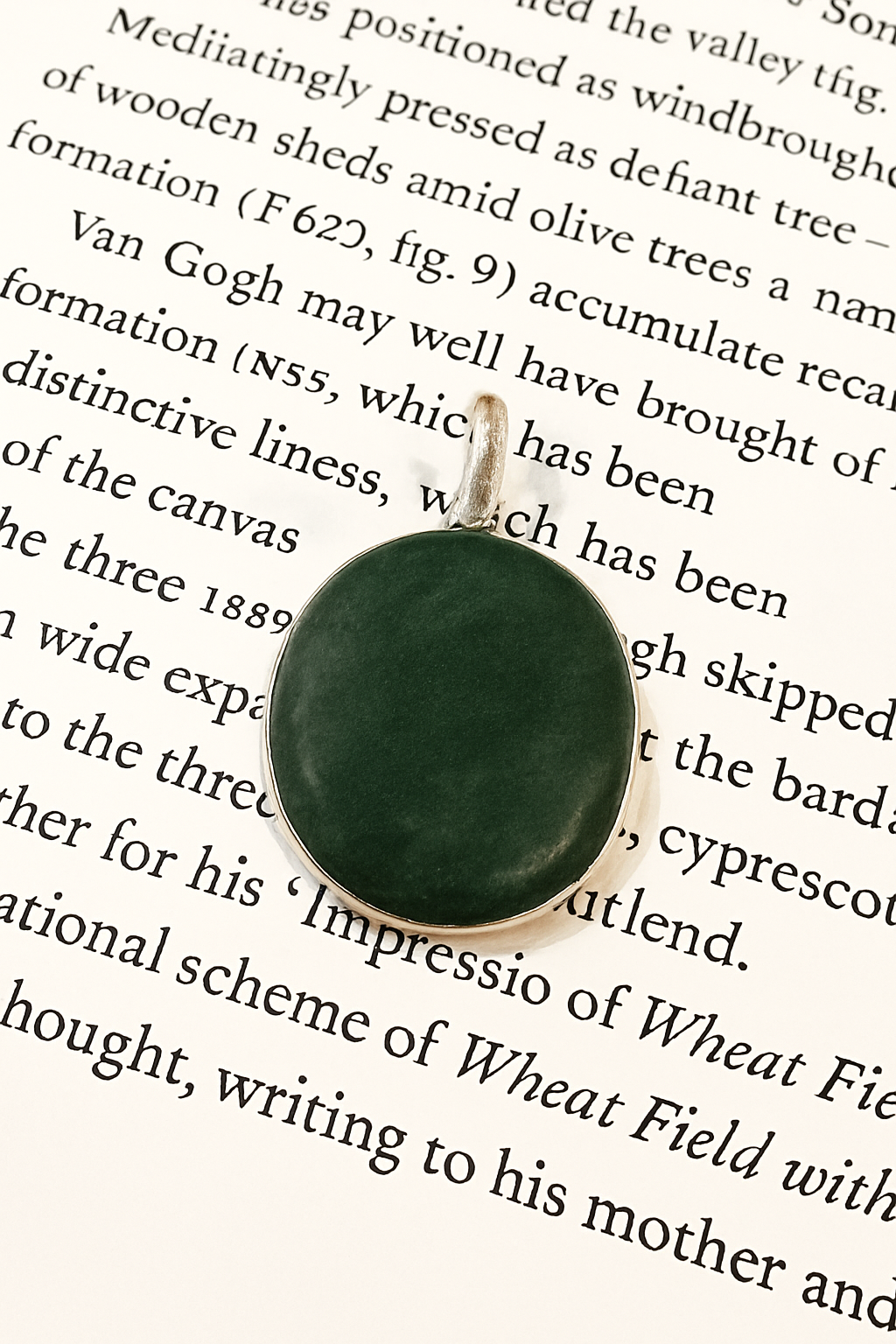 Green Jade Oval Pendant - Stone of Abundance & Harmony