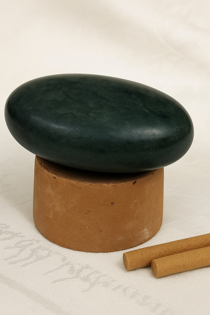 Green Jade Palm Stone – Stone of Abundance & Harmony